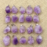 20pcs Amethysts Irregular Shape Pendants for Jewelry Making