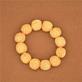Natural Walnut Bracelet Charm Jewellery Women's Hand-Carved Bracelet
