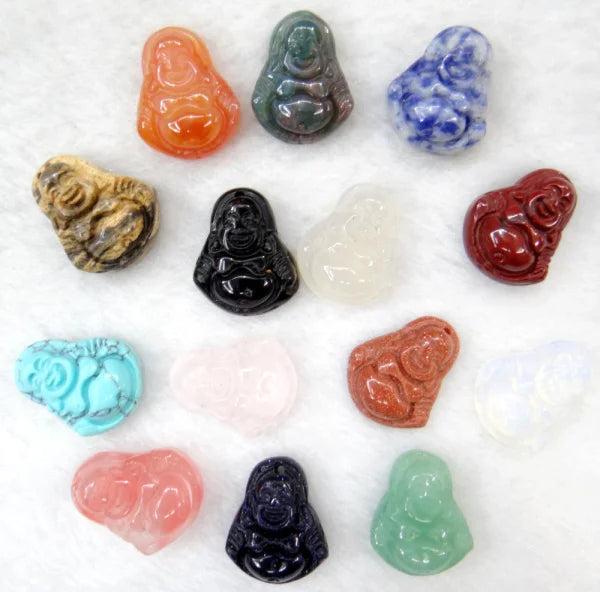 Turquoise Quartz Crystal Buddha Pendant for DIY Jewelry Making