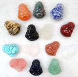 Turquoise Quartz Crystal Buddha Pendant for DIY Jewelry Making