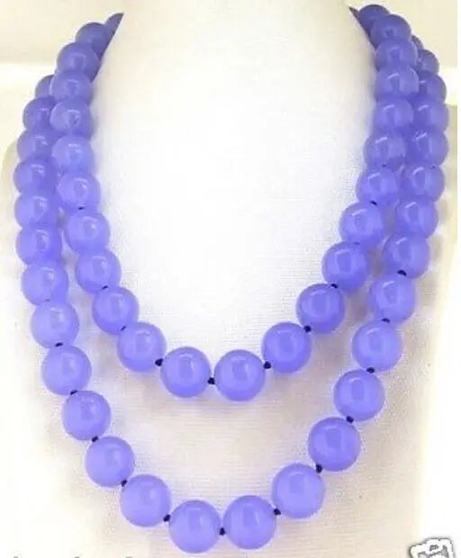 10mm Lavender Alexandrite Gemstone Bead Necklace Women Men Accessories