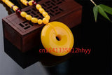 Amber Beeswax Necklace Pendant Charm Jewellery Carved Pendant for Women Men