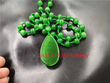 Green Cat Eye Stone Water Drop Pendant Charm Necklace