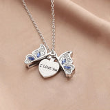Love Lady Bow Album Box Pendant Necklace