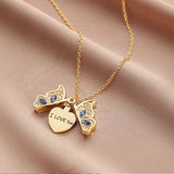 Love Lady Bow Album Box Pendant Necklace