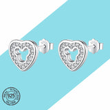 925 Sterling Silver Circle Stud Hoop Earrings Wedding Jewelry