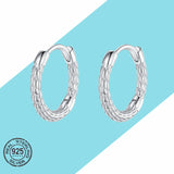 925 Sterling Silver Circle Stud Hoop Earrings Wedding Jewelry