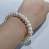 Antique Stainless Steel Freshwater Pearl Women's Bracelet