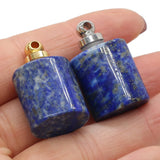 Perfume Bottle Pendant Natural Stone Rectangle Semi-Precious