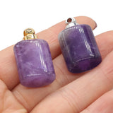 Perfume Bottle Pendant Natural Stone Rectangle Semi-Precious