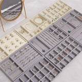 Portable Velvet Jewelry Ring Display Organizer Box Tray Earrings Storage Box