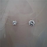 925 Silver Fishing Line Necklace Zircon Pendant Women Necklace