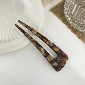 Retro Acetate U-Shape Tortoiseshell Hairpin