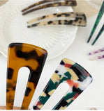 Retro Acetate U-Shape Tortoiseshell Hairpin