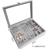Jewelry Box Ring Necklace Storage Organizer Bracelet Watch Display Tray Drawer