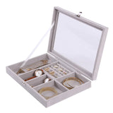 Jewelry Box Ring Necklace Storage Organizer Bracelet Watch Display Tray Drawer