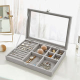 Jewelry Box Ring Necklace Storage Organizer Bracelet Watch Display Tray Drawer