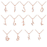 S925 Moonstone 26 Letter Necklace