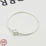 S925 Sterling Silver Snake Bone Bracelet for Charming Beads DIY