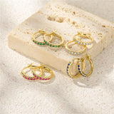 S925 Sterling Silver Earring Zircon Hoop Earrings for Women