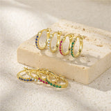 S925 Sterling Silver Earring Zircon Hoop Earrings for Women