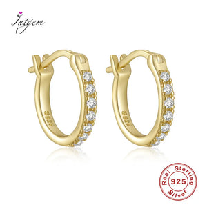 S925 Sterling Silver Earring Zircon Hoop Earrings for Women