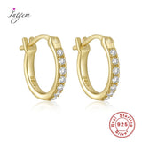 S925 Sterling Silver Earring Zircon Hoop Earrings for Women