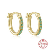 S925 Sterling Silver Earring Zircon Hoop Earrings for Women