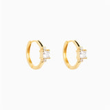 S925 Silver Earrings Wind Circle Zircon Jewelry