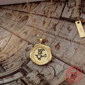 S925 Sterling Silver Witch Pendant Necklace for Women