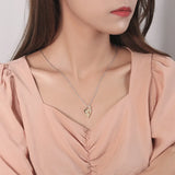 S925 Sterling Silver Necklace Irregular Hollow Pendant Gold-plated Clavicle