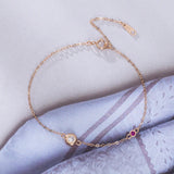 S925 Sterling Silver Diamond Bracelet Rose Plated Women