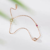S925 Sterling Silver Diamond Bracelet Rose Plated Women