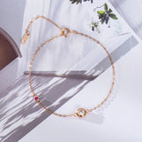 S925 Sterling Silver Diamond Bracelet Rose Plated Women