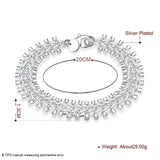 925 Silver Chain Link Bracelet Unisex Jewelry