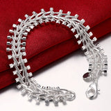925 Silver Chain Link Bracelet Unisex Jewelry