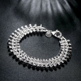 925 Silver Chain Link Bracelet Unisex Jewelry