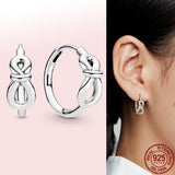 925 Silver Heart Earrings Asymmetric Design