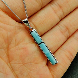 925 Sterling Silver Larimar Pendant Necklace - Hot Selling Design