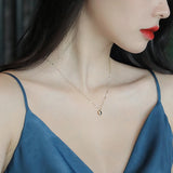 Peach Heart Necklace Summer OL High-end Luxuy Lady