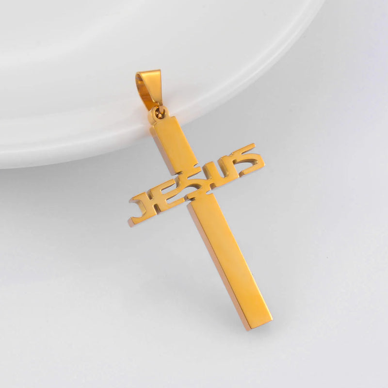 Stainless Steel Cross Pendant - Men and Women Jewelry
