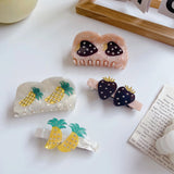 Fruit Hair Clip Set of 3, Strawberry, Tomato, Lemon