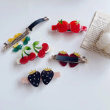 Fruit Hair Clip Set of 3, Strawberry, Tomato, Lemon