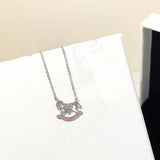 Sterling Silver 925 Animal Pony Necklace Daily Wear Women's Birthday Party