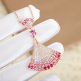 Sterling Silver Skirt Necklace Classic Spot Collar Chain Women's Gift