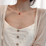 Sterling Silver Skirt Necklace Classic Spot Collar Chain Women's Gift