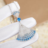 Sterling Silver Skirt Necklace Classic Spot Collar Chain Women's Gift