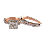 Sparkling Zircon Wedding Wine Ring Ladies Engagement Jewelry