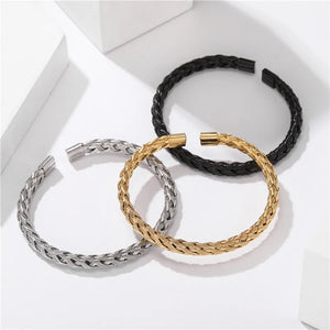 Men's Twist Bracelet Titanium Steel Valentines Birthday Gift
