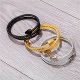 Men's Twist Bracelet Titanium Steel Valentines Birthday Gift
